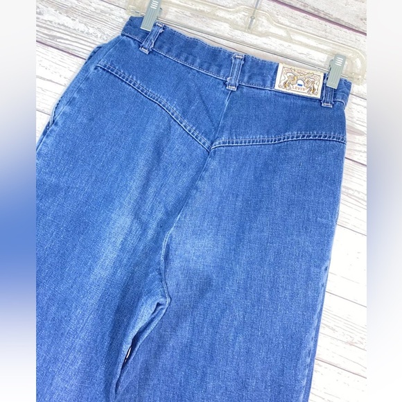 80's Vintage LEVIS womens high waisted pleated front denim blue jeans 28” Waist - Picture 8 of 12